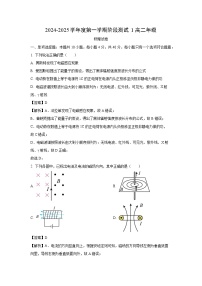 江苏省泰州市兴化市2024-2025学年高二上学期第一次月考（9月）物理试卷（解析版）