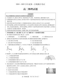 江苏省徐州市新沂市2024-2025学年高二上学期期中考试物理试卷