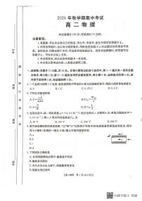 广西北海市合浦县2024-2025学年高二上学期期中检测物理试题