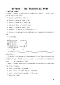 2025高考物理实验题专练 电学：描绘小灯泡的伏安特性曲线