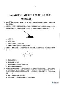 安徽A10联盟2025届高三上学期11月段考物理试卷