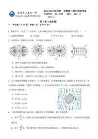 北京市三里屯一中2024～2025学年高二(上)期中物理试卷(含答案)