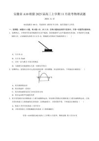 安徽省A10联盟2025届高三(上)11月段考物理试题(含答案)