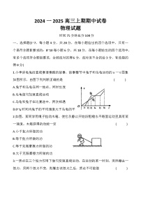 河南省周口市鹿邑县2024-2025学年高三上学期11月期中物理试题