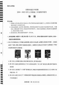 2025届安徽卓越县中联盟高三上学期11月期中联考物理试题+答案