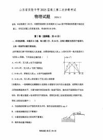 2025届山东省山东实验中学高三上学期11月考-物理试卷+答案