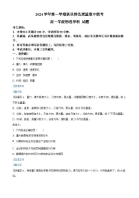 浙江省杭州市浙里特色联盟2024-2025学年高一上学期11月期中物理试题（Word版附解析）