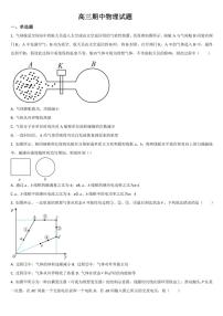 吉林省梅河口市第五中学2025届高三(上)期中物理试卷(含答案)