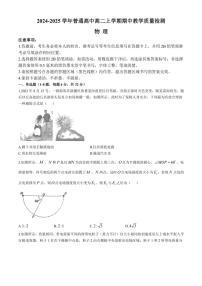 河南省信阳市2024～2025学年高二(上)期中物理试卷(含解析)