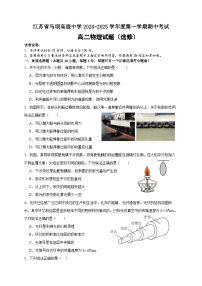 江苏省马坝高级中学2024-2025学年高二上学期期中考试物理试题