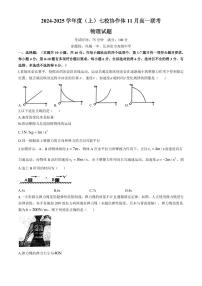 辽宁省丹东市七校协作体2024-2025学年高一上学期11月期中物理试题（含答案）