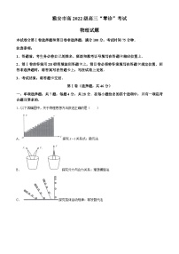 四川省雅安市2024-2025学年高三上学期11月零诊物理试卷（Word版附答案）