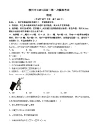 2025届广西柳州市高三上学期高考第一次模拟考试物理试卷（含答案）