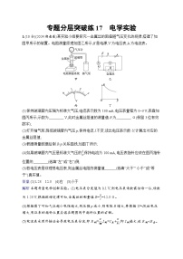 备战2025年高考二轮复习物理（山东专版）专题分层突破练17 电学实验（Word版附解析）