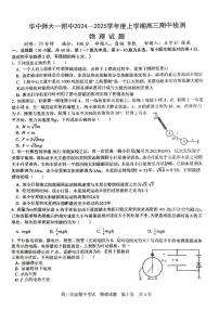 2025届湖北省华中师大附中高三上学期11月期中考-物理试题+答案