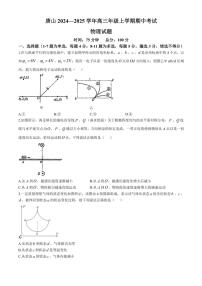 2024～2025学年河北省唐山市高三(上)期中物理试卷(含解析)