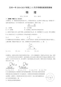 2024～2025学年甘肃省兰州第一中学高二(上)11月月考物理试卷(含答案)