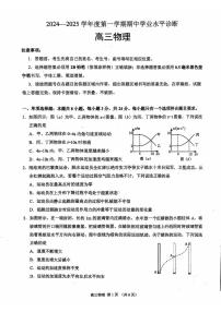 物理丨山东省烟台市2025届高三上学期11月期中诊断检测物理试卷及答案