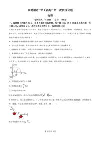 2025届江西省景德镇市高三上学期11月考-物理试卷+答案