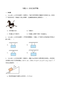 专题11 共点力的平衡（原卷版）-备战2024-2025学年高一物理上学期期中真题分类汇编（北京专用）