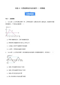 专题03 匀变速直线运动规律——图像题（原卷版）-备战2024-2025学年高一物理上学期期中真题分类汇编（北京专用）