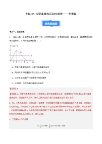 专题03 匀变速直线运动规律——图像题（解释版）-备战2024-2025学年高一物理上学期期中真题分类汇编（北京专用）