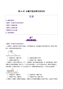 第26讲 动量守恒定律及其应用（练习）（原卷版）-2025年高考物理一轮复习讲练测（新教材新高考）