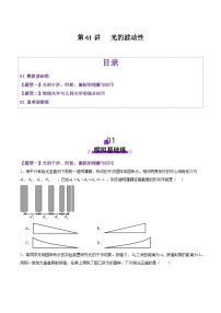 第61讲   光的波动性（练习）（原卷版）-2025年高考物理一轮复习讲练测（新教材新高考）