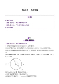 第62讲   光学实验（练习）（解析版）-2025年高考物理一轮复习讲练测（新教材新高考）