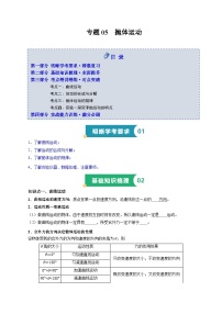 专题05 抛体运动（知识梳理 4大考点精讲精练 实战训练）-2025年高中物理学业水平合格性考试总复习（江苏专用）