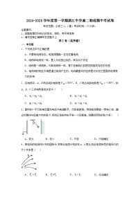 江西省樟树市滨江中学2024-2025学年高二上学期期中考试物理试卷