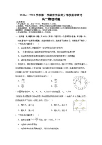 河北省秦皇岛市青龙满族自治县青龙部分学校2024-2025学年高二上学期11月期中联考物理试题