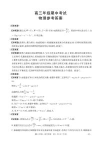 河北省邢台市邢襄联盟2024-2025学年高三上学期11月期中考试物理试题