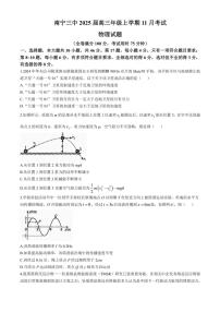 广西南宁市第三中学2024～2025学年高三(上)11月考试物理试卷(含解析)