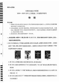 【安徽卷】安徽省天一大联考安徽卓越县中联盟2024-2025学年度高三(上)期中考试联考（11.14-11.15）物理试卷