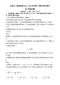 福建省龙岩市12校2024-2025学年高二上学期11月期中物理试题（解析版）-A4