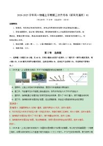 高一物理第三次月考卷01（新高考通用，人教版2019必修一，1~4章前5节）2024+2025学年高中上学期第三次月考.zip