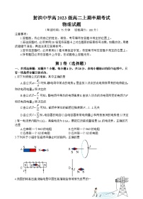 四川省遂宁市射洪中学校2024-2025学年高二上学期11月期中物理试题