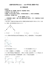 四川省成都市成都外国语学校2024-2025学年高三上学期11月期中物理试题（原卷版）-A4