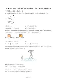 2024～2025学年广东省潮州市松昌中学高二(上)期中物理试卷(含答案)