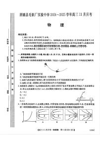 安徽省蚌埠市固镇县毛钽厂实验中学2024-2025学年高三上学期11月月考物理试题