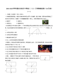 2024-2025学年重庆市育才中学高三（上）月考物理试卷（一）（10月份）（含答案）