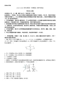 广东省阳江市高新区2024-2025学年高二上学期11月期中考试物理试卷（Word版附答案）