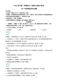 浙江省温州市十校联合体2024-2025学年高二上学期11月期中联考物理试题（解析版）-A4