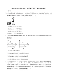 北京市第一七一中学2024-2025学年高三上学期期中考试物理试题