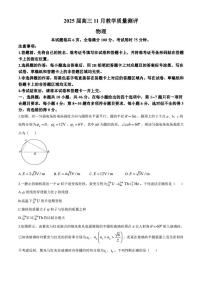 河南省华大联考2024-2025学年高三上学期11月期中物理试题(无答案)