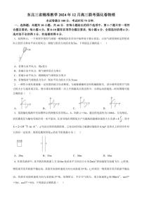 2025届黑龙江省哈尔滨市东北三省精准教学高三(上)12月联考(一模)物理试卷(含答案)