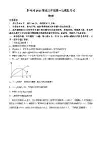 贵州省黔南布依族苗族自治州2025届高三第一次模拟考试物理