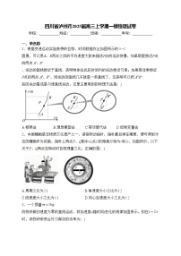 四川省泸州市2025届高三上学期一模物理试卷(含答案)