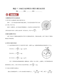 模型17 万有引力定律相关计算及与重力的关系—高考物理热点模型突破训练